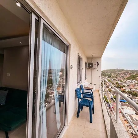 Edif, Balcon, 2 Hab, Piscina, Rooftop, 5 Min Aeropuerto Apartamento Cartagena